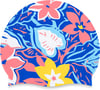 Speedo Swim Cap SiliconeElastomericFloral Dazzling Blue