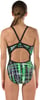 Speedo Womens Powerflex Eco Laser Sticks Flyback SwimsuitLaser Speedo Green