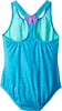 Speedo Girls Swimsuit One Piece Thick Strap Racer Back PrintedCyan