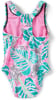 Speedo Girls Swimsuit One Piece Thick Strap Racer Back PrintedFuchsia Pink