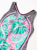 Speedo Girls Swimsuit One Piece Thick Strap Racer Back PrintedFuchsia Pink Splice