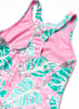 Speedo Girls Swimsuit One Piece Thick Strap Racer Back PrintedFuchsia Pink Tie