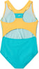 Speedo Girls Swimsuit One Piece Infinity Splice Thick Strap2023 Scuba Blue