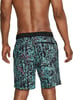 Mens Swim Trunk Knee Length Boardshort Bondi Printed18 Spray Porcelain