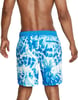 Mens Swim Trunk Knee Length Boardshort Bondi Printed18 Tides Blue Atoll