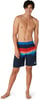 Mens Swim Trunk Knee Length Boardshort Bondi Printed20 Above the Trees Peacoat