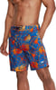 Mens Swim Trunk Knee Length Boardshort Bondi Printed20 Blend Bright Cobalt