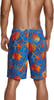 Mens Swim Trunk Knee Length Boardshort Bondi Printed20 Blend Bright Cobalt