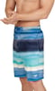 Mens Swim Trunk Knee Length Boardshort Bondi Printed20 Coastal Peacoat