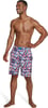 Mens Swim Trunk Knee Length Boardshort Bondi Printed20 Data High Risk Red