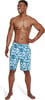 Mens Swim Trunk Knee Length Boardshort Bondi Printed20 Data Palace Blue