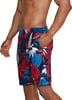 Mens Swim Trunk Knee Length Boardshort Bondi Printed20 Hothouse RedWhiteBlue