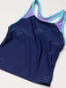 Speedo Girls Swimsuit Two Piece Tankini Mesh Thick StrapBlue Harmony Mesh