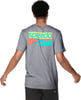 Speedo Mens TShirt Short Sleeve Crew Neck GraphicNeon Light Heather Grey