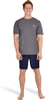 Speedo Mens Uv Swim Shirt Graphic Short Sleeve TeeHexagon Peacoat