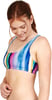 Speedo Womens Swimsuit Bikini Top Adjustable Square NeckRainbow Stripe