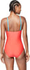 Speedo Womens Swimsuit One Piece Adjustable Square Neck Contemporary CutBittersweet