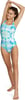 Speedo Womens Swimsuit One Piece Adjustable Square Neck Contemporary CutBlended Tie Dye