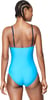 Speedo Womens Swimsuit One Piece Adjustable Square Neck Contemporary CutIbiza Blue