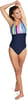 Speedo Womens Swimsuit One Piece Adjustable Square Neck Contemporary CutPorcelain