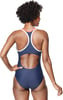 Speedo Womens Swimsuit One Piece Contrast Binding High CutPeacoat