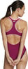 Speedo Womens Swimsuit One Piece Contrast Binding High CutRaspberry Radiance