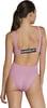 Speedo Womens Swimsuit One Piece Logo Back Strap Contemporary CutMauve Orchid