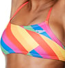 Speedo Womens Swimsuit Top Bikini Endurance Strappy Back DemiPride Sliced Squares