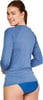 Speedo Womens Uv Swim Shirt Long Sleeve RashguardHeather Bright Cobalt