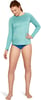 Speedo Womens Uv Swim Shirt Long Sleeve RashguardHeather Porcelain