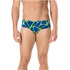 Speedo Mens Caged Out Brief Endurance SwimsuitBlueGreen