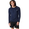 Speedo Mens Uv Swim Shirt Long Sleeve Fitness RashguardHooded Peacoat