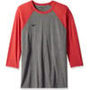 Speedo TShirt 34 Sleeve Crew Neck Baseball TeeSpeedo Red