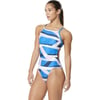 Blue/Pink Swimsuit One Piece Endurance Lite Flash Back Print - Manufacturer Discontinued