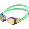 Speedo UnisexAdult Swim Goggles Mirrored Fastskin Hyper EliteGreen GlowCobalt PopOrchid ShineRuby