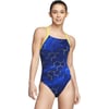 Speedo Womens Solar Boom Flyback SwimsuitEmerging NavyGold