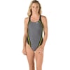 Speedo Womens Swimsuit One Piece Creora Highclo Quantum Splice High Cut SolidMdHeather Radiance