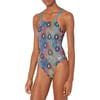 Speedo Womens Swimsuit One Piece Endurance Turnz Tie Back PrintedBlue Lemonade