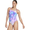 Speedo Womens Swimsuit One Piece Endurance Turnz Tie Back PrintedDeep Ultramarine