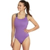 Speedo Womens Swimsuit One Piece Logo Back Strap Contemporary CutTexture Rib Fairy Wren