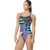 Speedo Womens Swimsuit One Piece Prolt Relay Back PrintedDiscontinuedStellar Stripe Multi