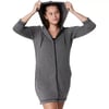 Speedo Womens Hooded Aquatic Fitness Robe and CoverUp with Full Front ZipAsphalt