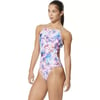 Pink Swimsuit One Piece Endurance Lite Flash Back Print