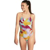 Speedo Womens Swimsuit One Piece Prolt Volt Back PrintedAbstract Radiant Yellow