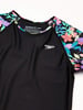 Speedo Girls UV Swim Shirt Short Sleeve Printed RashguardUv Swim Shirt Short Sleeve Printed Rashguard Multi Black