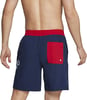 Speedo Mens Swim Trunk Mid Length Redondo SolidRedWhiteBlue