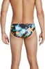 Speedo Mens Swimsuit Brief Endurance Lite Turnz PrintedBlackYellow