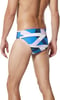 Speedo Mens Swimsuit Brief Endurance Lite Turnz PrintedBluePink