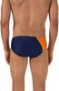 Speedo PowerFLEX Eco Revolve Splice Mens Brief SwimsuitNavyOrange