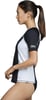 Speedo Womens Solid Short Sleeve RashguardBlackWhite